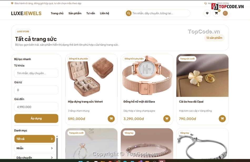 web bán trang sức,web trang sức,Jewel